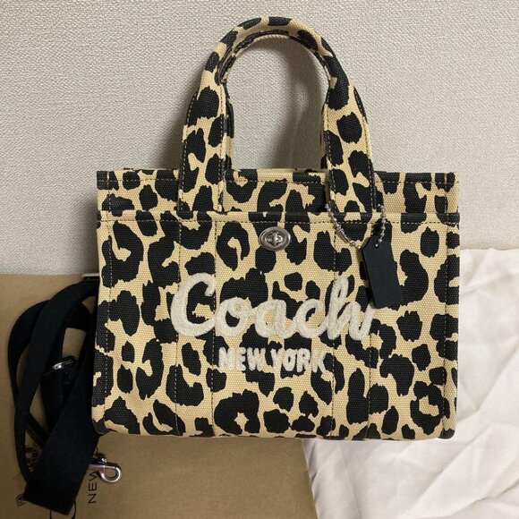 Coach Handbags - Black ItemCoach Leopard Varsity Cargo Tote